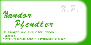 nandor pfendler business card
